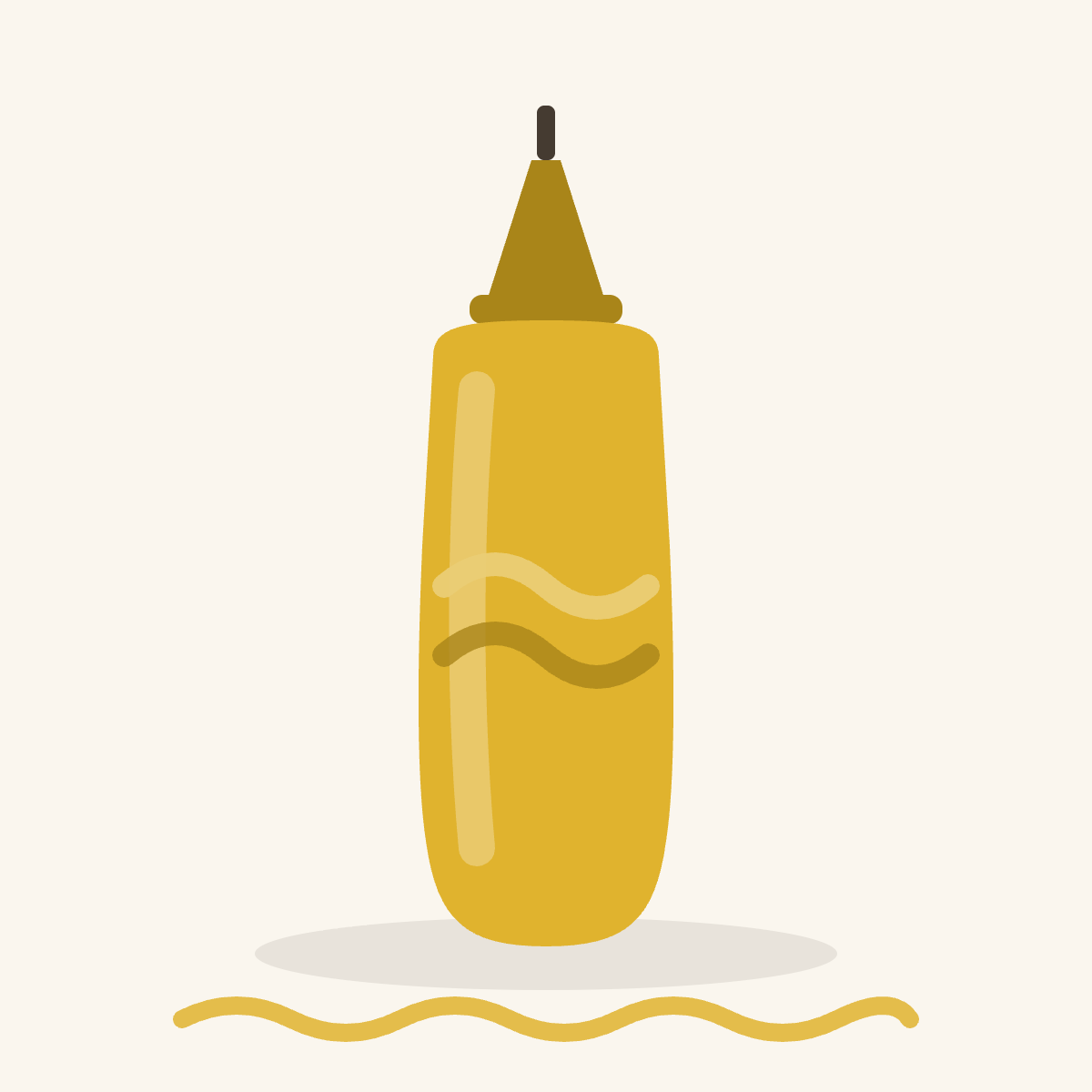 Lemon drizzle squeeze bottle illustration
