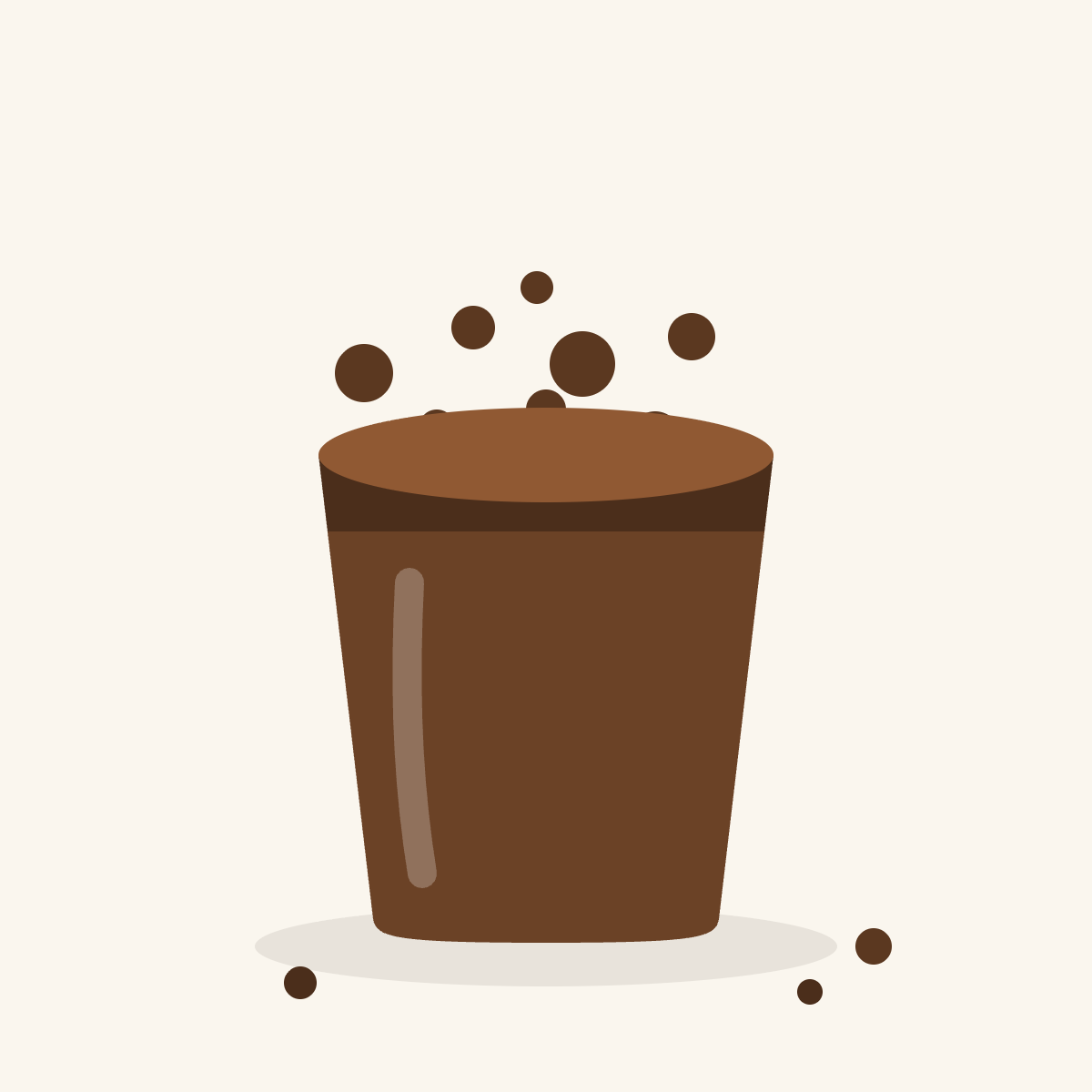 Cup of allergen-free chocolate chips illustration