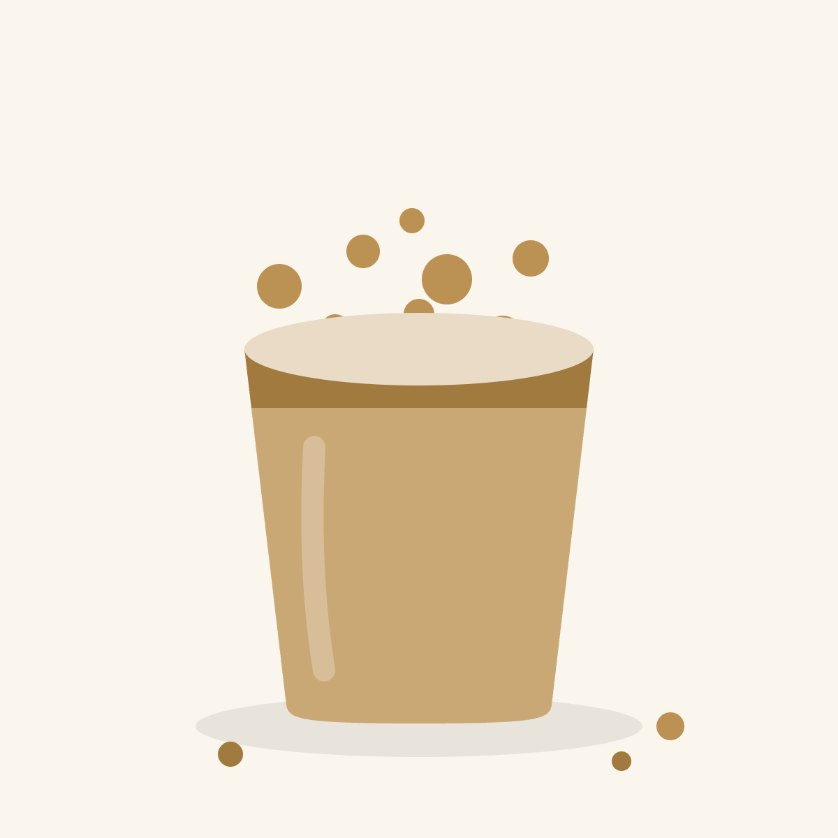 Cup of cookie crumble illustration