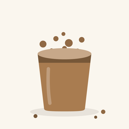 Cup of donut toffee illustration